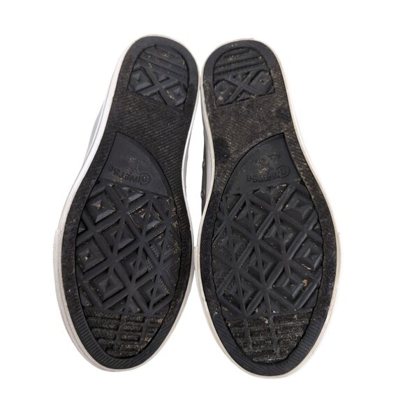 Converse Chuck Taylor All Star Sneaker Shoe Girls 4 Gray Pink Mid Lace Up - Picture 9 of 10